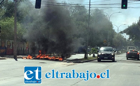 Barricadas ocurridas en la avenida Miraflores de San Felipe.