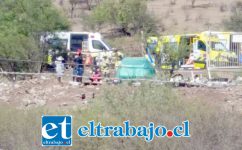 Al lugar del accidente concurrió personal de Bomberos, ambulancias del Samu y Carabineros la mañana de este sábado.