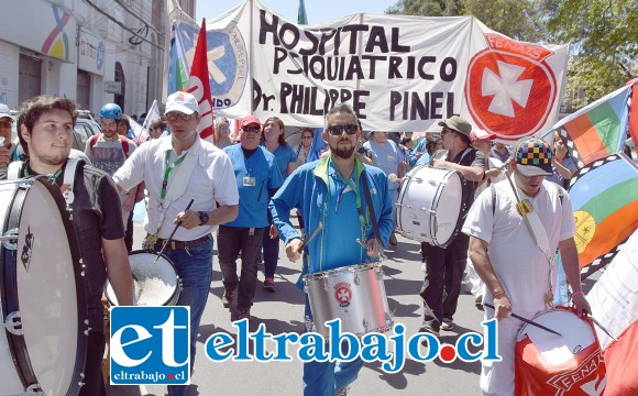 Gente de la Fenats y el Hospital Psiquiátrico Dr. Philippe Pinel, se hizo sentir en el centro de San Felipe.