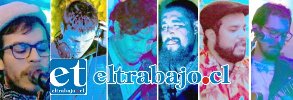 POR AQUÍ PASAN AVIONES.- Diego Kraemer, Tecladista y voces; Alejandro Arévalo, Músico pianista y compositor; Franz Kraemer, Músico; Ricardo Arévalo, Baterista; Francisco Aránguiz Percusionista y Marcelo San Martín en la Guitarra eléctrica, estarán este sábado haciendo temblar el escenario.