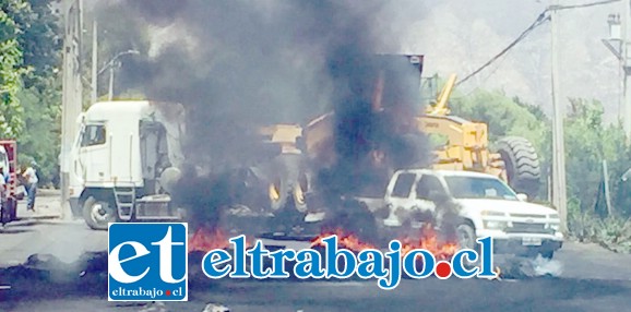 Cortes en la ruta Troncal de Panquehue y barricadas encendidas durante las últimas jornadas de movilizaciones.