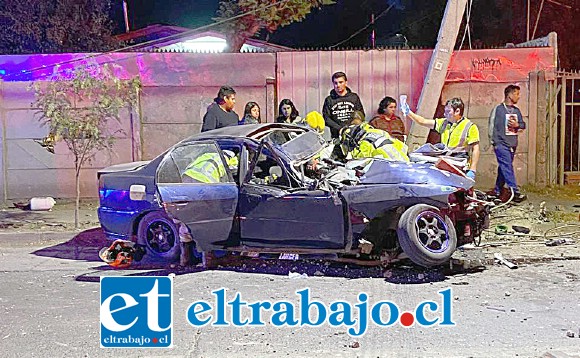 El accidente ocurrió a primera horas de este domingo en calle Encón de San Felipe.