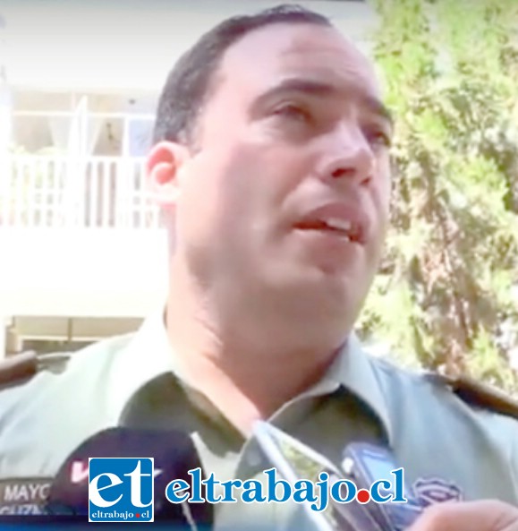 Mayor Mauricio Guzmán Yuri, comisario de Carabineros de San Felipe.