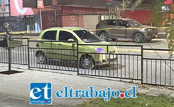 La víctima circulaba en este vehículo acompañado de su polola al momento del ataque.