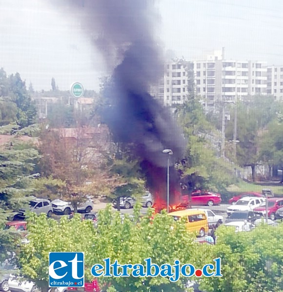 El hecho se originó cerca de las 15:00 hora de ayer lunes en los estacionamientos del Hospital San Camilo de San Felipe.