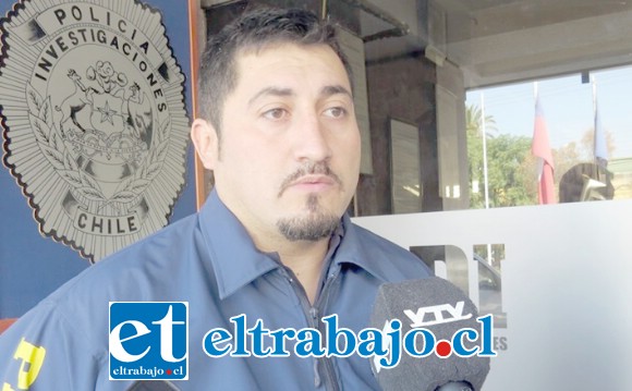 Comisario Luis Báez Maldonado, jefe (S) de la Brigada de Homicidios de la PDI Los Andes.