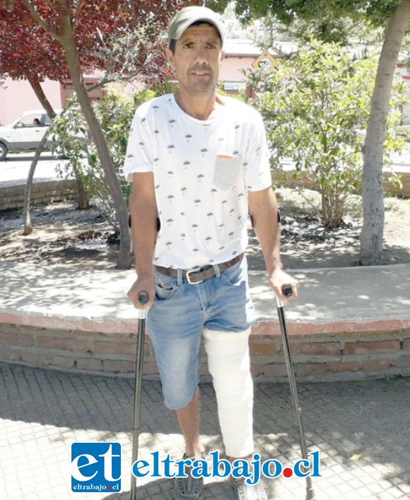 El vecino de Putaendo, Pedro Gallardo Muñoz requiere ayuda de la comunidad tras sufrir un grave accidente en San Felipe.
