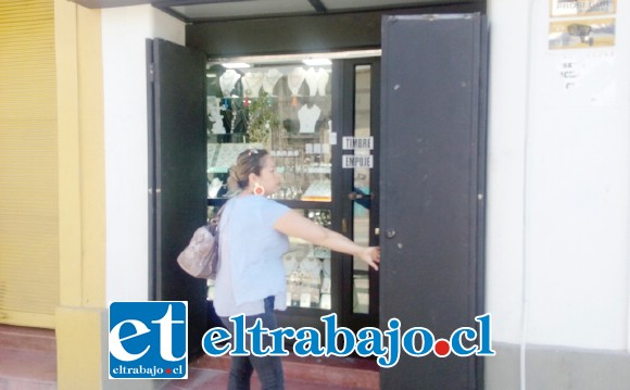 Esta es la joyería ubicada en calle Prat, pleno centro de San Felipe.