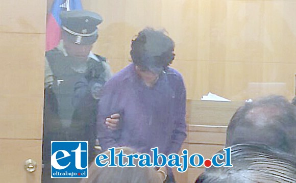 El imputado Cristian Andrés Muñoz Muñoz el día de control de detención.