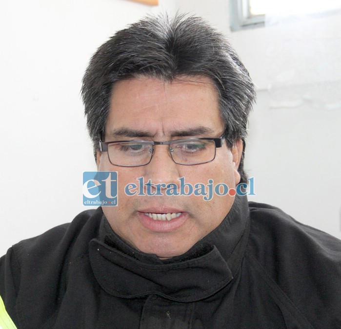 Superintendente de Bomberos de San Felipe, David Guajardo.
