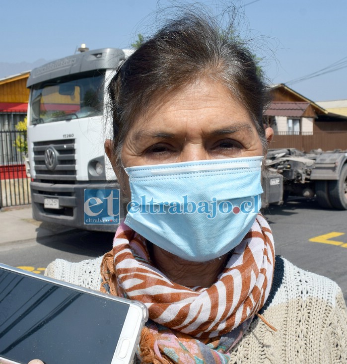 Johana Gajardo, vecina que impulsa una campaña para evitar más accidentes en el sector.