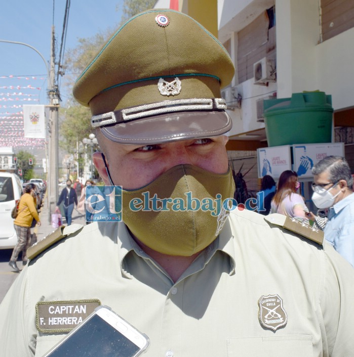 Capitán de Carabineros Franco Herrera.
