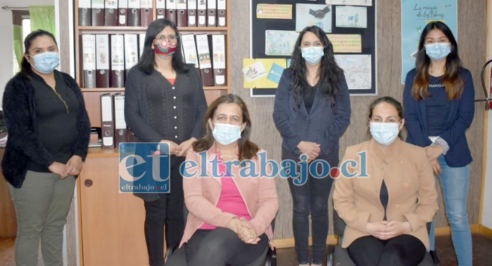 El equipo de profesionales que integran la Oficina de Protección de Derechos (OPD) de la Municipalidad de Santa María.