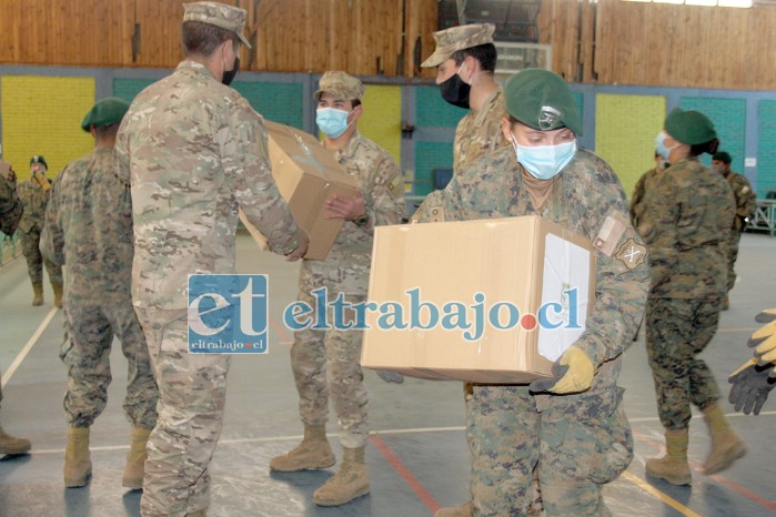 PARA ZONA RURAL.- Ya están en San Felipe 4.451 cajas de mercadería, la tercera partida que el Gobierno Regional asigna a San Felipe.