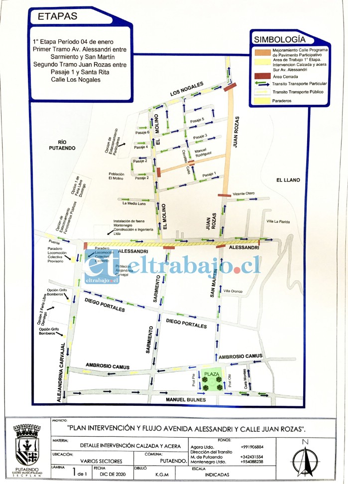 El municipio elaboró un plan de cortes de tránsito y desvíos que comenzaría de forma paulatina hasta concretarse del todo el próximo miércoles seis de enero.