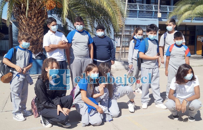 EL BUEN PASTOR.- Estos regalones escolares también están de vuelta en la Escuela Buen Pastor de manera presencial. En total llegaron 18.
