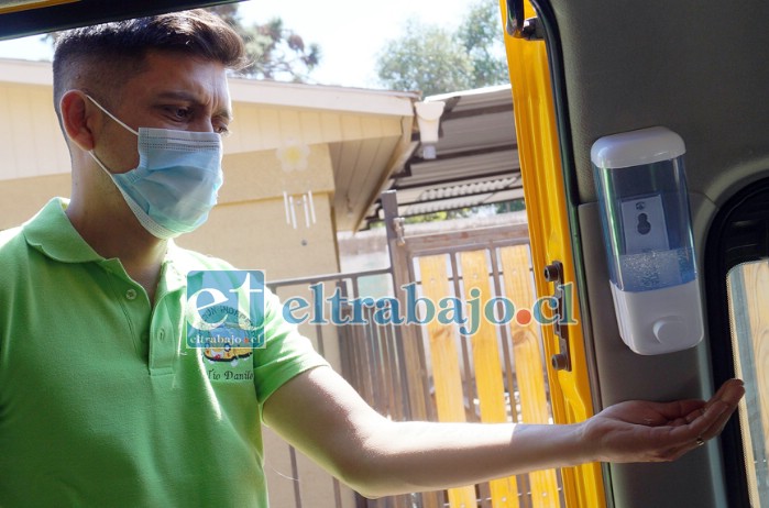 UN VIAJE SEGURO.- Cada unidad está higienizada y equipada con alcohol gel y otros dispositivos.