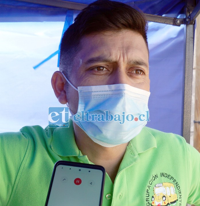 Danilo Contreras Villarreal, vocero de la Agrupación Independiente de Transporte Escolar de San Felipe.